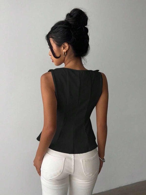 Aloruh Chemise décontractée élégante sans manches pour femmes – Image 10