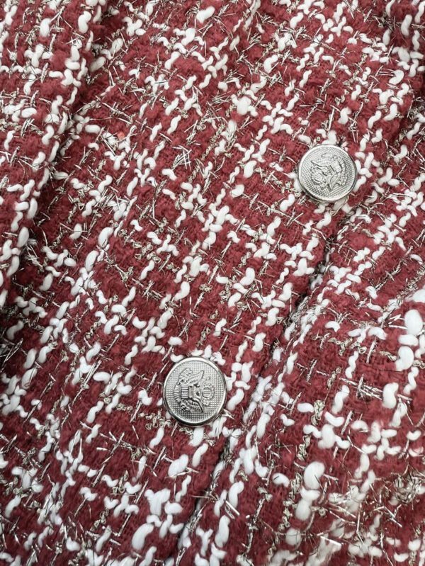 Aloruh Veste à manches longues regular pour femme avec col carré, boutons et imprimé à carreaux – Image 9