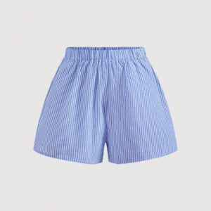 Gooodcoin MOD Femme Débardeur noué à col carré rayé assorti avec short rayé taille haute