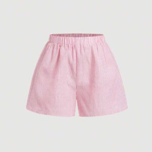 Gooodcoin MOD Femme Débardeur noué à col carré rayé assorti avec short rayé taille haute