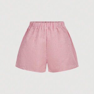 Gooodcoin MOD Femme Débardeur noué à col carré rayé assorti avec short rayé taille haute