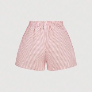 Gooodcoin MOD Femme Débardeur noué à col carré rayé assorti avec short rayé taille haute