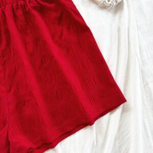 Soleia 2 pièces Ensemble femme chic de vacances classique avec imprimé léopard, débardeur à col V avec dos à fines bretelles et shorts amples super courts, pour un rendez-vous, une fête, la ville, les vacances