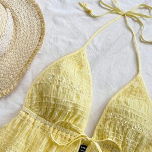 Soleia 2 pièces Ensemble femme chic de vacances classique avec imprimé léopard, débardeur à col V avec dos à fines bretelles et shorts amples super courts, pour un rendez-vous, une fête, la ville, les vacances