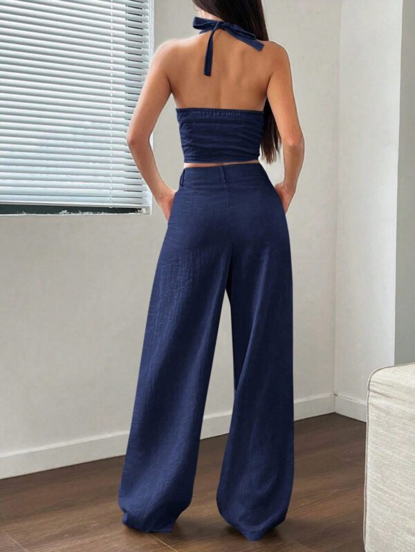 StreetHx Ensemble 2 pièces débardeur et pantalon en couleur unie pour femme style streetwear d'été – Image 21