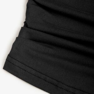 Sweetra Ensemble top court sans bretelles fendu et noué sexy et jupe, printemps/été pour femmes