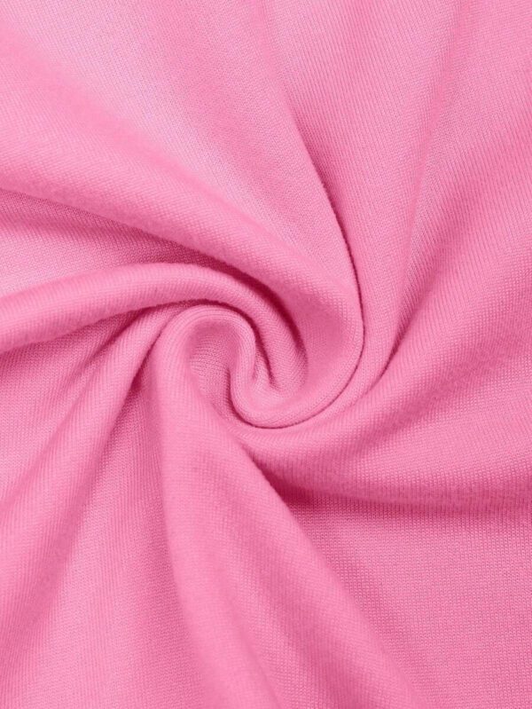 INAWLY 2 pièces/Set Top de Cami avec Bordure Contrastée et Jupe avec Cordon de Serrage à la Taille, Ensemble Rose – Image 10