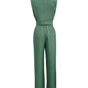 INAWLY Ensemble 2 pièces femme, débardeur et pantalon unicolore, tenue casual printemps/été