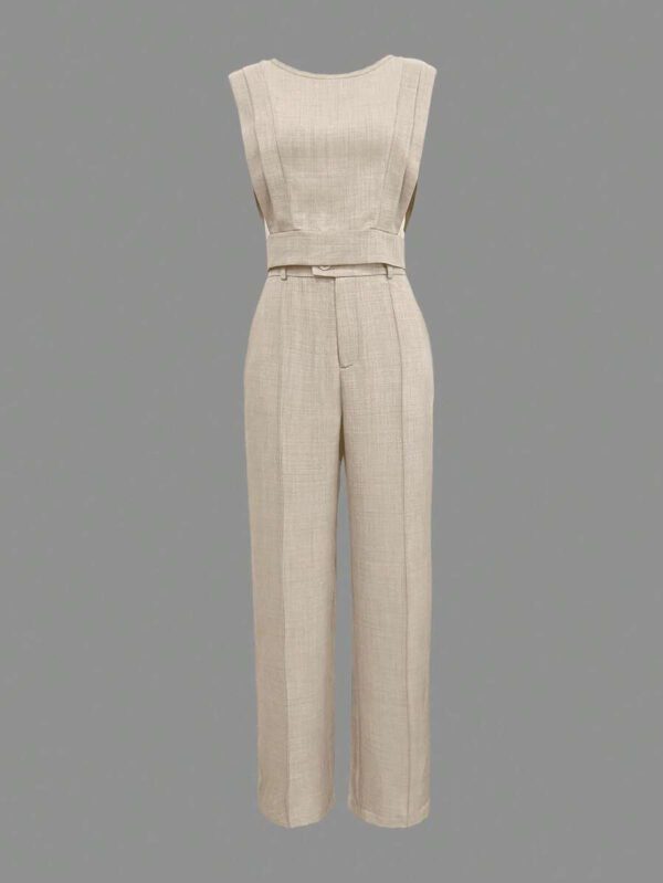 INAWLY Ensemble 2 pièces femme, débardeur et pantalon unicolore, tenue casual printemps/été – Image 12