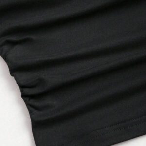 Sweetra Ensemble de Top court style épaules dénudées, dos nu avec col drapé et jupe fendue sur le côté