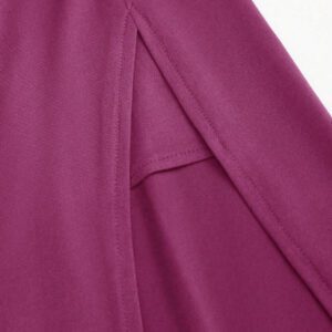 Sweetra Ensemble de Top court style épaules dénudées, dos nu avec col drapé et jupe fendue sur le côté
