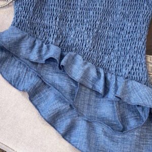 GlowEve 2 pièces/Set Top sans bretelles asymétrique volonté élégant et pantalon pour femmes