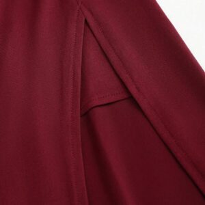 Sweetra Ensemble top sans dos à col drapé et jupe fendue sur le côté