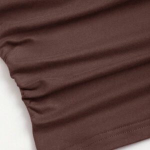 Sweetra Ensemble top sans dos à col drapé et jupe fendue sur le côté