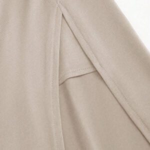 Sweetra Ensemble top sans dos à col drapé et jupe fendue sur le côté