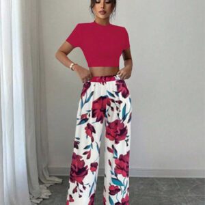 Elenzga 2 pièces Ensemble chemise décontractée de plage et short rayé