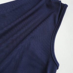 Sweetra Ensemble femme 2 pièces: Top asymétrique argenté métallique simple et tout assorti à épaules dénudées et pantalon ample droit décontracté
