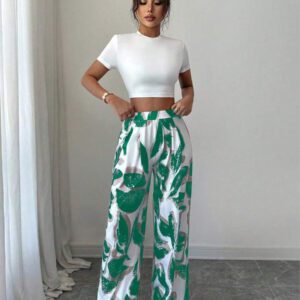 Elenzga 2 pièces Ensemble chemise décontractée de plage et short rayé