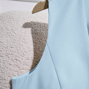 Franclia 2 pièces Ensemble débardeur et jupe à fines bretelles de couleur unie pour femmes, pour le casual ou le bureau