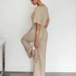 Siren Gaze 2 pièces/set Femme costume décontracté composé d'une chemise plissée et d'un pantalon de couleur unie. Tenue décontractée chic pour le travail, convient aux femmes, enseignantes. Ensemble 2 pièces décontracté
