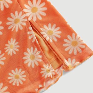 Gooodcoin MOD à imprimé floral à épaule nouée Top à fines brides & Jupe