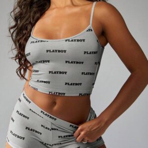 Missguided x Playboy Ensemble d'été AOP avec débardeur imprimé et short