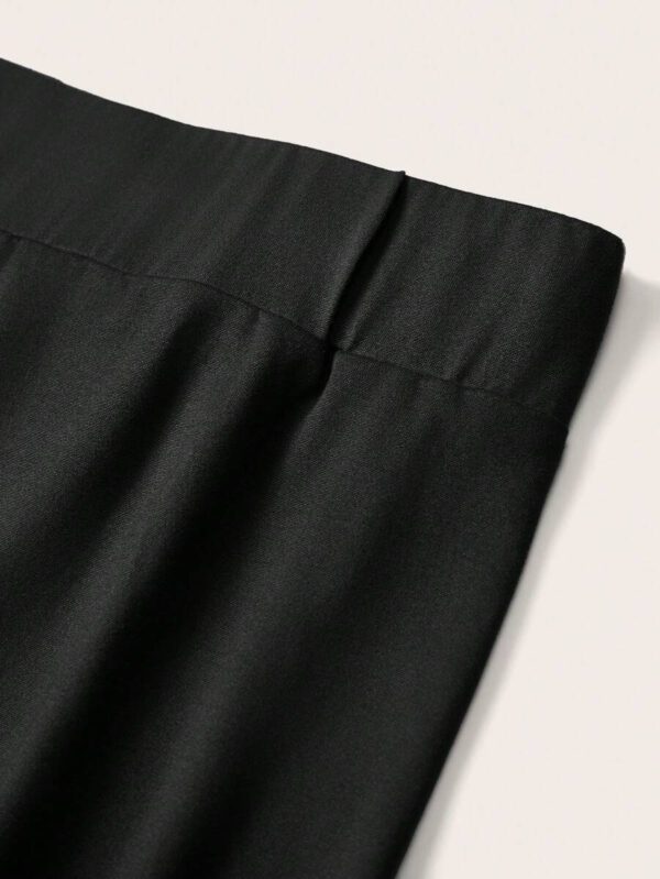 SHEIN EZwear 2 pièces Pantalons capri moulants pour femmes, noir et blanc, décontractés pour l'été – Image 21