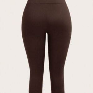 SHEIN EZwear 2 pièces Pantalons capri moulants pour femmes, noir et blanc, décontractés pour l'été