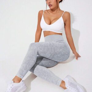 Seamluxe SHEIN Sport Leggings de sport casual slim taille haute pour femmes, à porter au quotidien