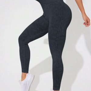 Seamluxe SHEIN Sport Leggings de sport casual slim taille haute pour femmes, à porter au quotidien