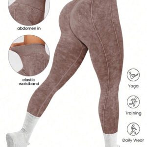 Seamluxe SHEIN Sport Leggings de sport casual slim taille haute pour femmes, à porter au quotidien
