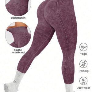 Seamluxe SHEIN Sport Leggings de sport casual slim taille haute pour femmes, à porter au quotidien