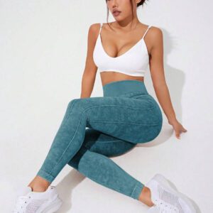 Seamluxe SHEIN Sport Leggings de sport casual slim taille haute pour femmes, à porter au quotidien