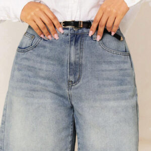 Athîral Jeans casual à design simple avec poches et boutons devant pour usage quotidien pour femmes