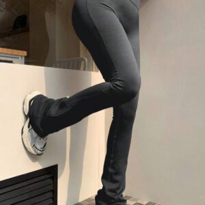 DAZY Legging de sport d'été moulant de couleur unie avec fonction de levage de hanches