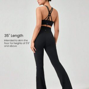 GLOWMODE 35" Leggings évasés ultra-longs FeatherFit™ Go Groove, port quotidien décontracté, yoga à faible impact, Pilates, studio