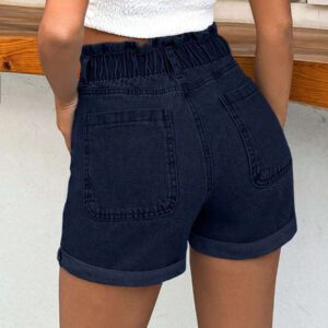SHEIN PETITE Shorts 100% coton rigides avec bande élastique détaillée
