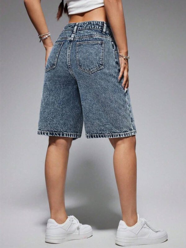 SHEIN EZwear Short en jean ample avec poches et motif de branches pour femme – Image 65