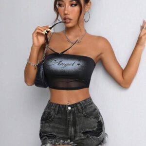 SHEIN PETITE Short en jean décontracté pour femmes avec poches et bas effiloché
