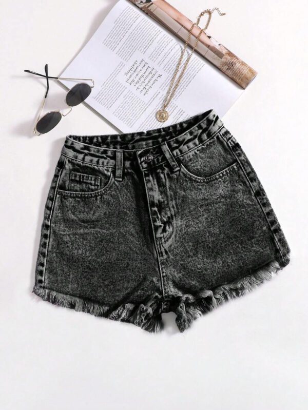SHEIN EZwear Short en jean effiloché pour femme, pour l'été – Image 12