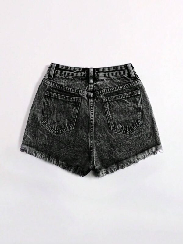 SHEIN EZwear Short en jean effiloché pour femme, pour l'été – Image 13