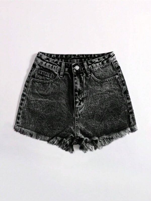 SHEIN EZwear Short en jean effiloché pour femme, pour l'été – Image 14