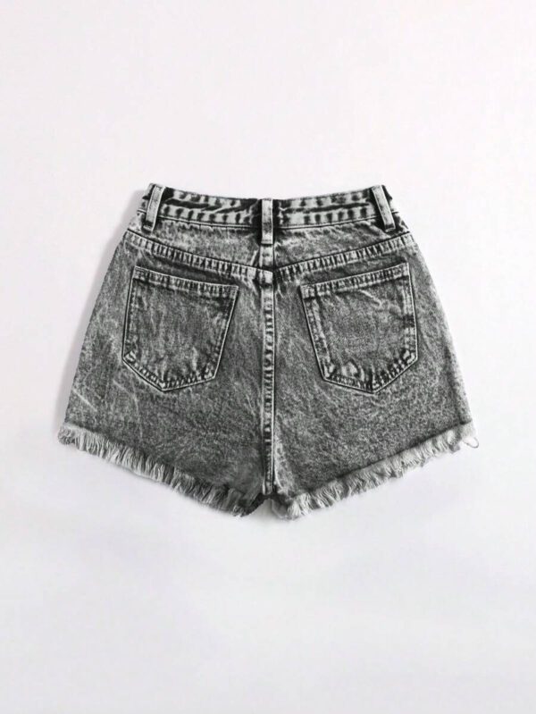 SHEIN EZwear Short en jean effiloché pour femme, pour l'été – Image 18