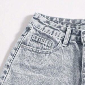 SHEIN EZwear Short en jean effiloché pour femme, pour l'été