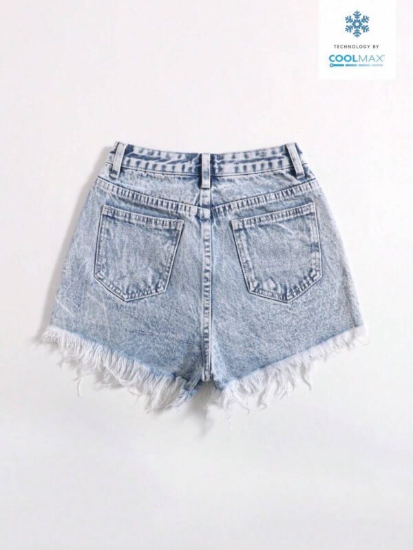 SHEIN EZwear Short en jean effiloché pour femme, pour l'été – Image 28
