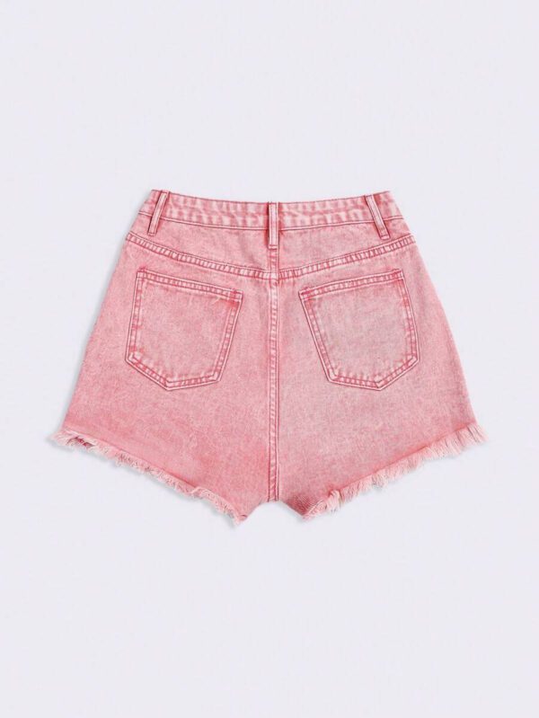 SHEIN EZwear Short en jean effiloché pour femme, pour l'été – Image 35