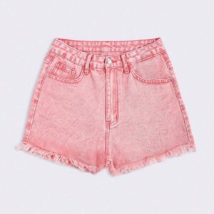 SHEIN EZwear Short en jean effiloché pour femme, pour l'été