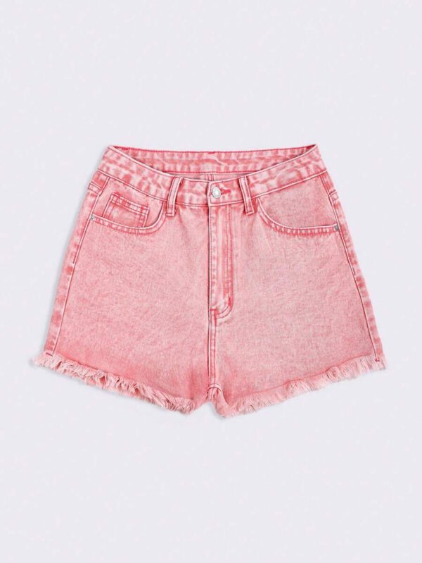 SHEIN EZwear Short en jean effiloché pour femme, pour l'été – Image 36