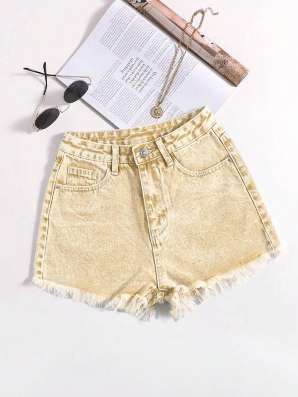 SHEIN EZwear Short en jean effiloché pour femme, pour l'été – Image 39