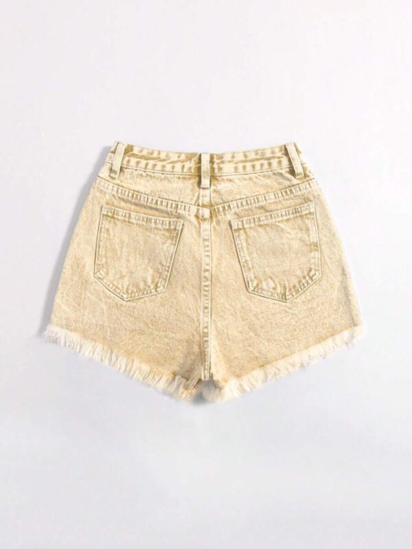 SHEIN EZwear Short en jean effiloché pour femme, pour l'été – Image 40